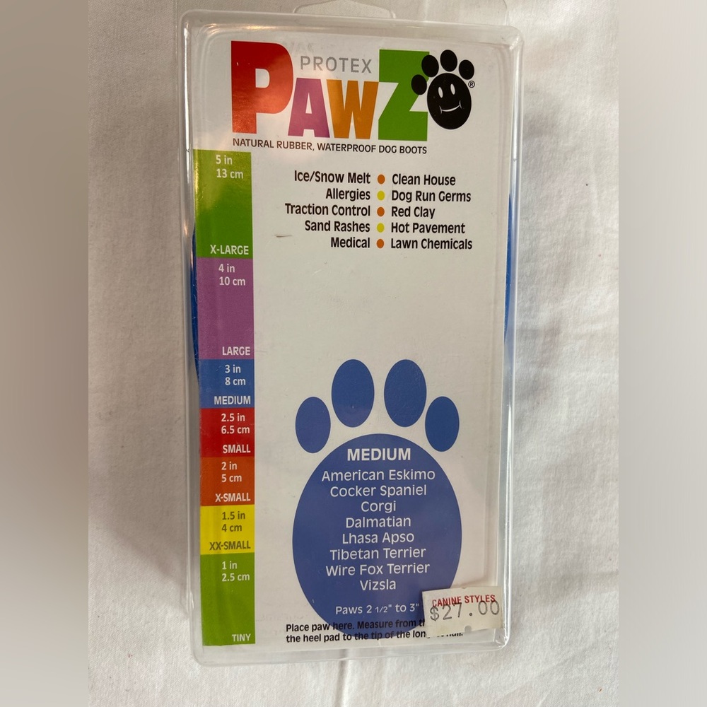 Pawz Protex Rubber Dog Boots‎ Size Medium